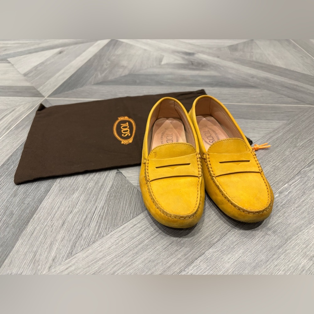Tod's Yellow Women’s Loafers, 36.5